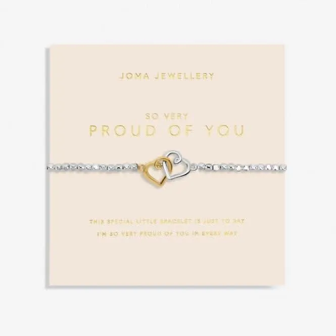 Forever Yours So Very Proud Of You Silver Gold Plated 17.5cm Bracelet 6879 Joma Jewellery
