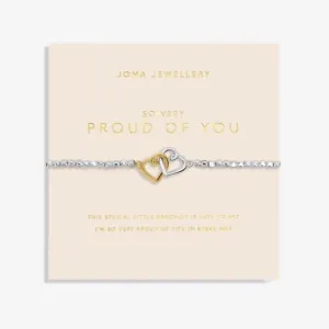 Forever Yours So Very Proud Of You Silver Gold Plated 17.5cm Bracelet 6879 Joma Jewellery