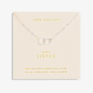 Forever Yours Super Sister Silver Plated 46cm   5cm Necklace 6713 Joma Jewellery