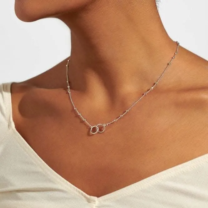 Forever Yours Super Sister Silver Plated 46cm   5cm Necklace 6713 Joma Jewellery