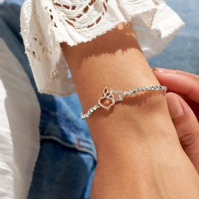 Forever Yours thank You Teacher Silver Rose Gold Plated 17.5cm Bracelet 6881 Joma Jewellery
