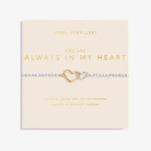 Forever Yours You Are Always In My Heart Silver And Gold 17.5cm Bracelet 6164 Joma Jewellery