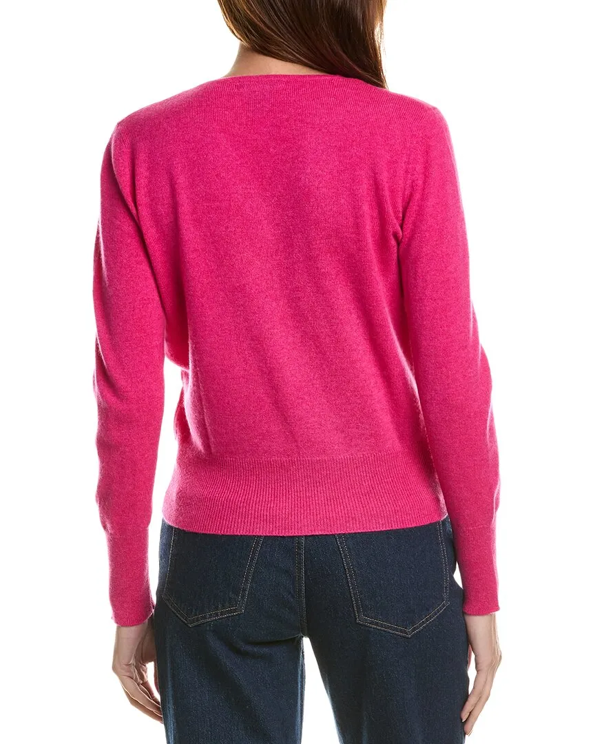 Forte Cashmere Rib Surplice Cashmere Pullover
