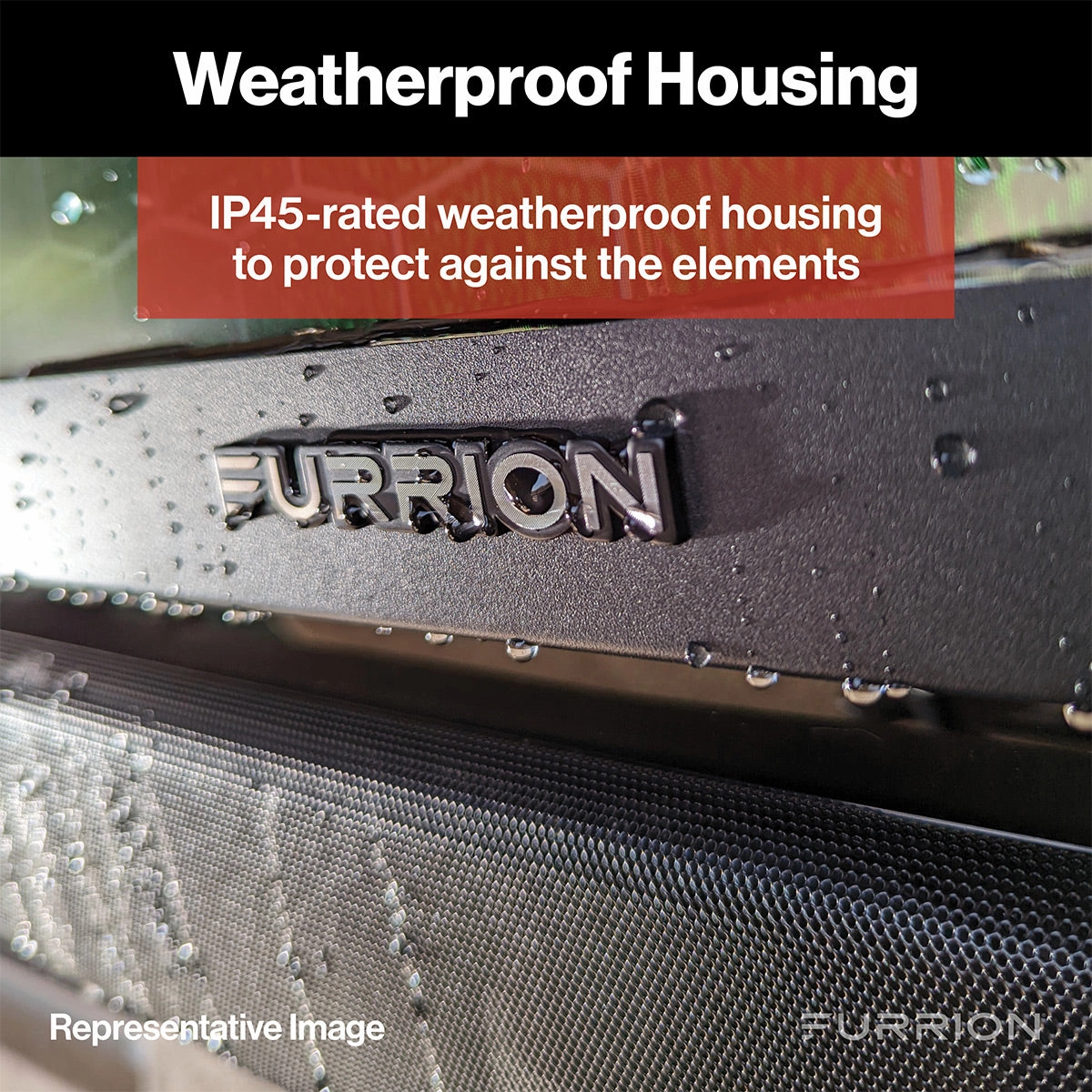 Furrion Aurora 70W 2.1 Outdoor Soundbar with Built-In Subwoofer Bluetooth HDMI-ARC & Optical Input