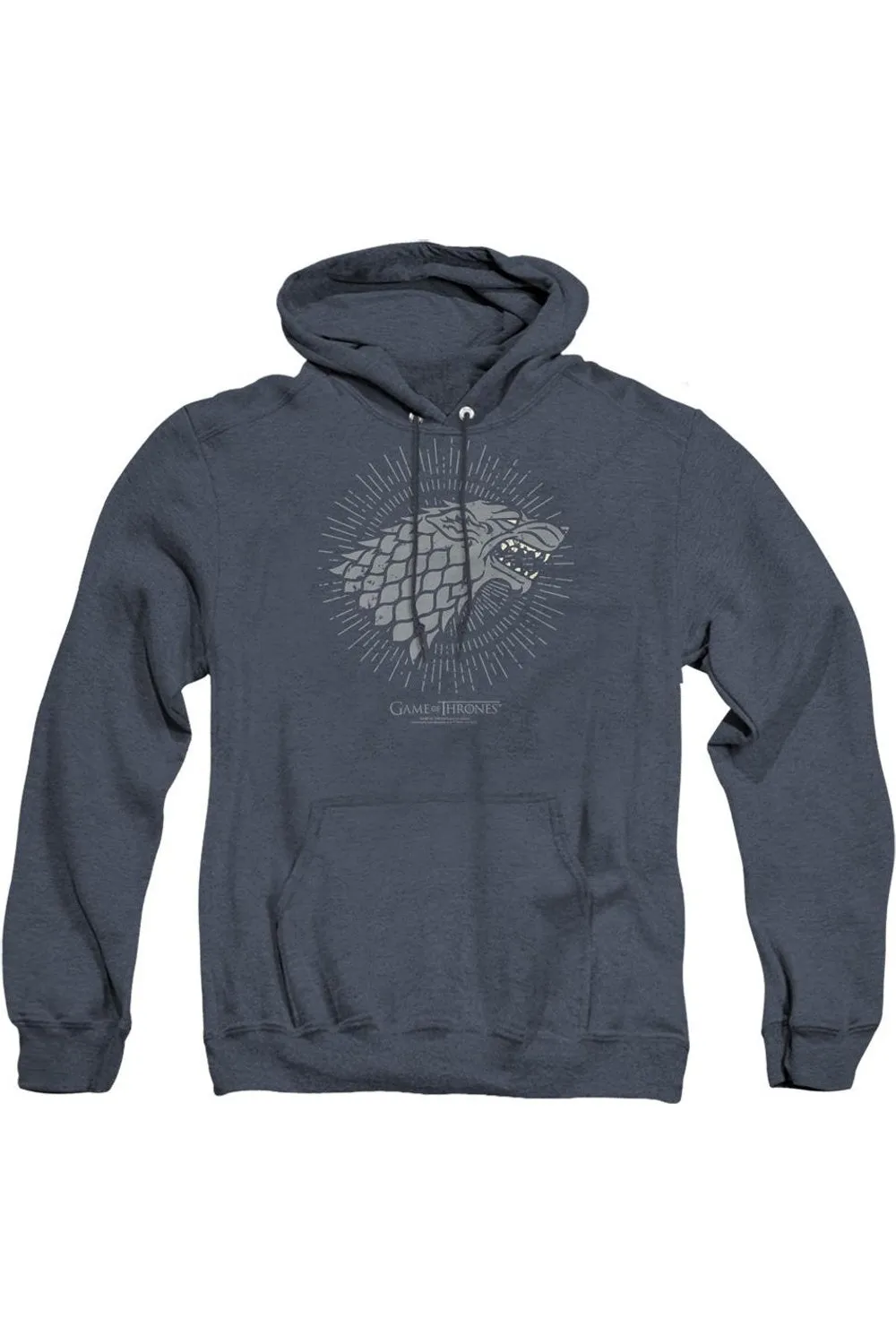 Game Of Thrones Stark Burst Sigils Adult Heather Hoodie / Hooded Sweatshirt