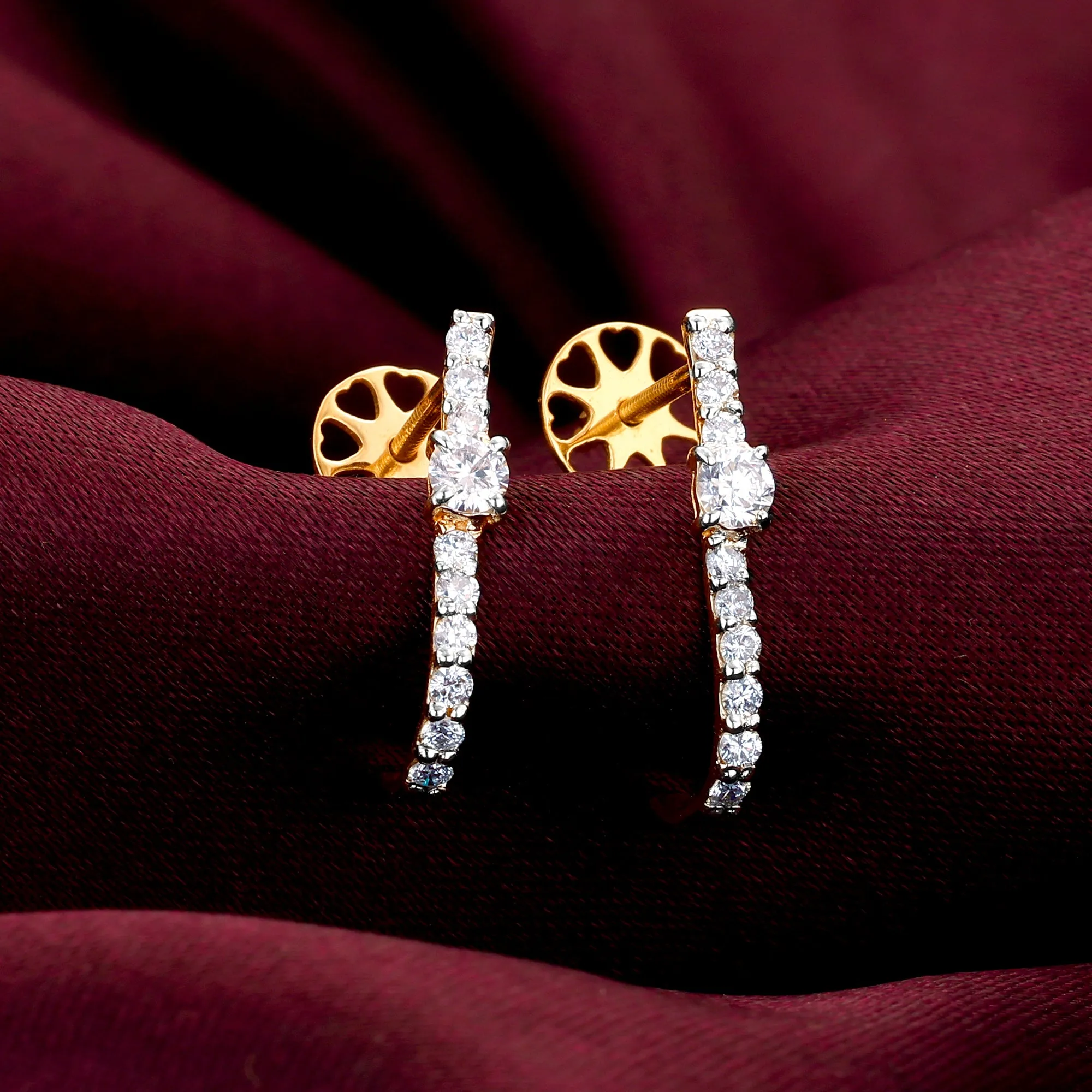 Gold Forever Love Diamond Earrings