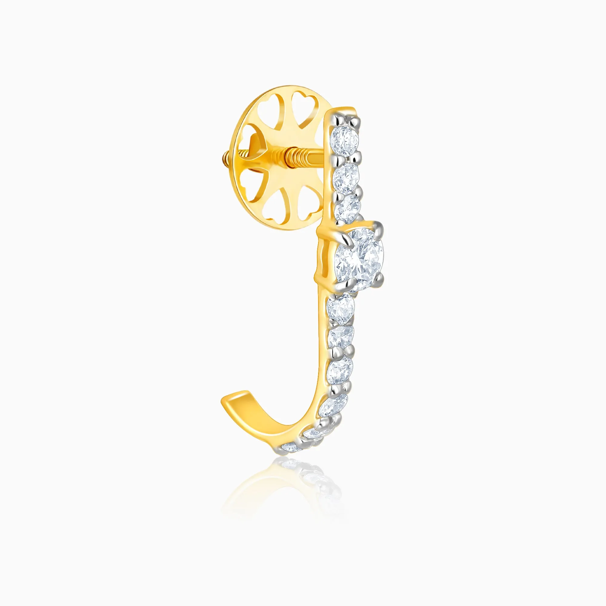 Gold Forever Love Diamond Earrings
