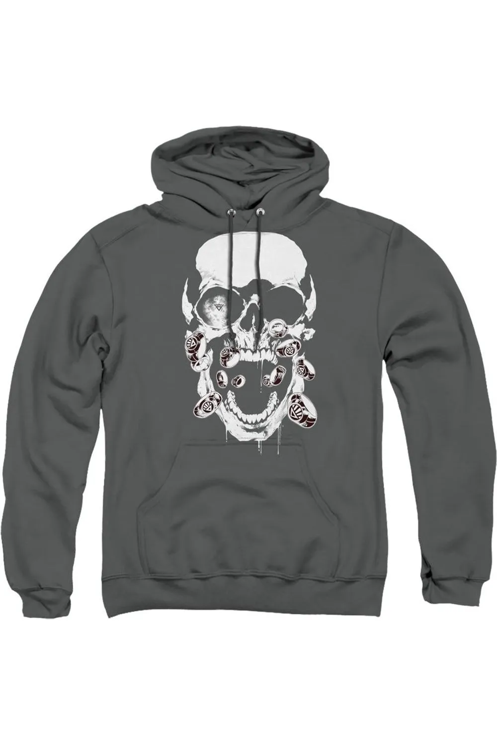 Green Lantern Black Lantern Skull Adult Pull Over Hoodie / Hooded Sweatshirt