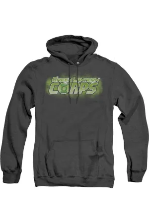 Green Lantern Gl Corps Title Adult Heather Hoodie / Hooded Sweatshirt