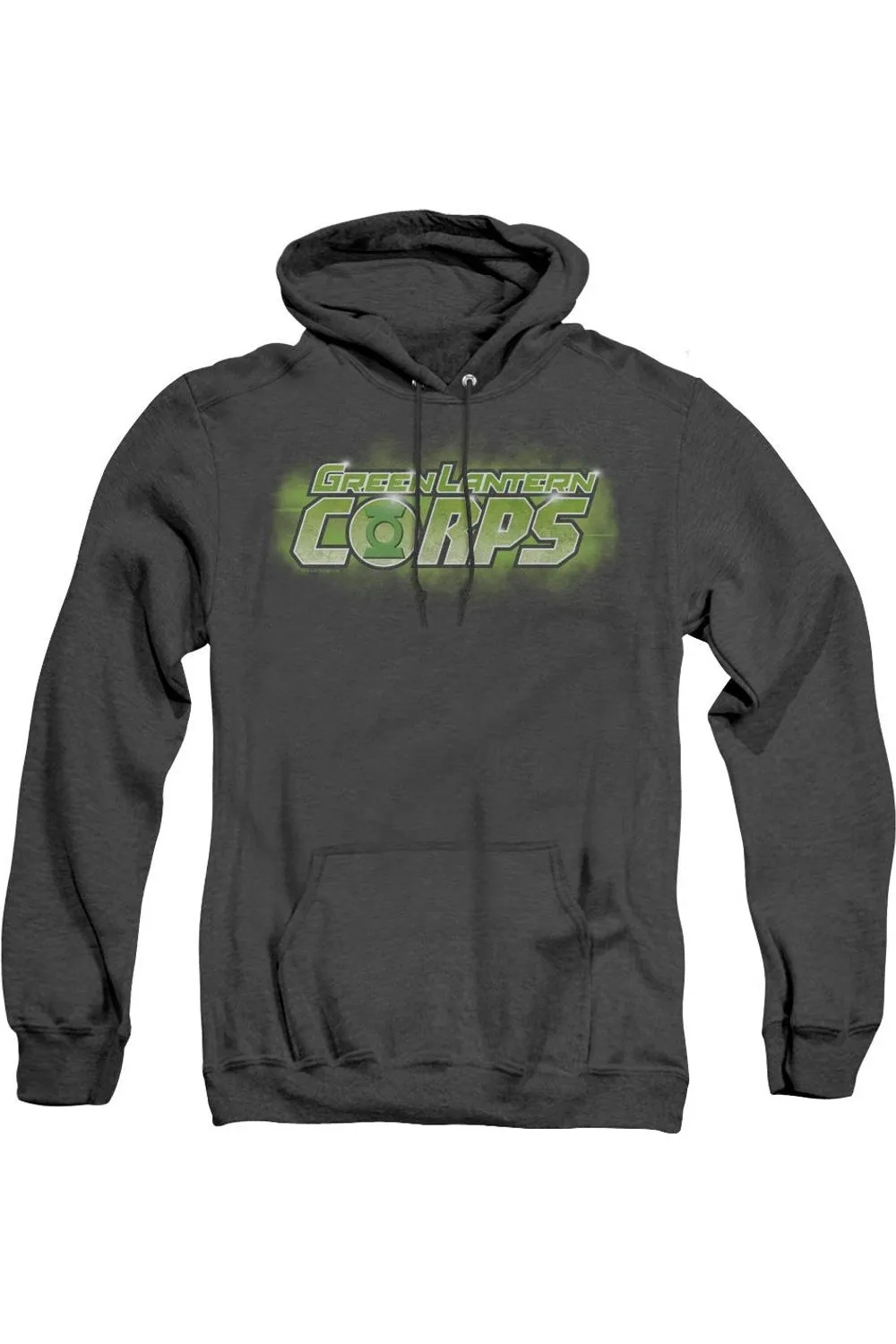 Green Lantern Gl Corps Title Adult Heather Hoodie / Hooded Sweatshirt