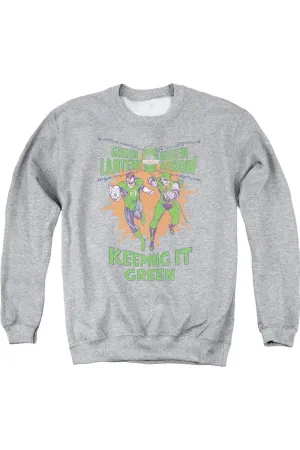Green Lantern Keeping It Green Adult Crewneck Sweatshirt
