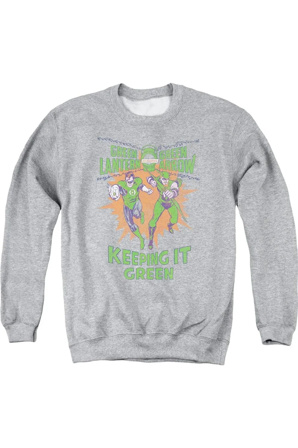 Green Lantern Keeping It Green Adult Crewneck Sweatshirt