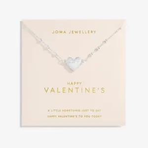 Happy Valentine's Silver Plated 46cm   5cm Necklace 6735 Joma Jewellery