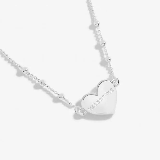 Happy Valentine's Silver Plated 46cm   5cm Necklace 6735 Joma Jewellery