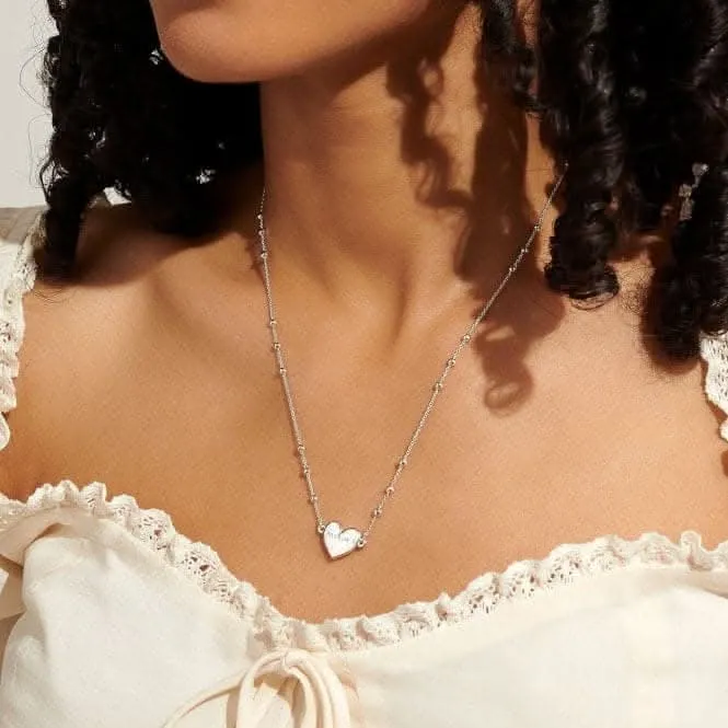 Happy Valentine's Silver Plated 46cm   5cm Necklace 6735 Joma Jewellery