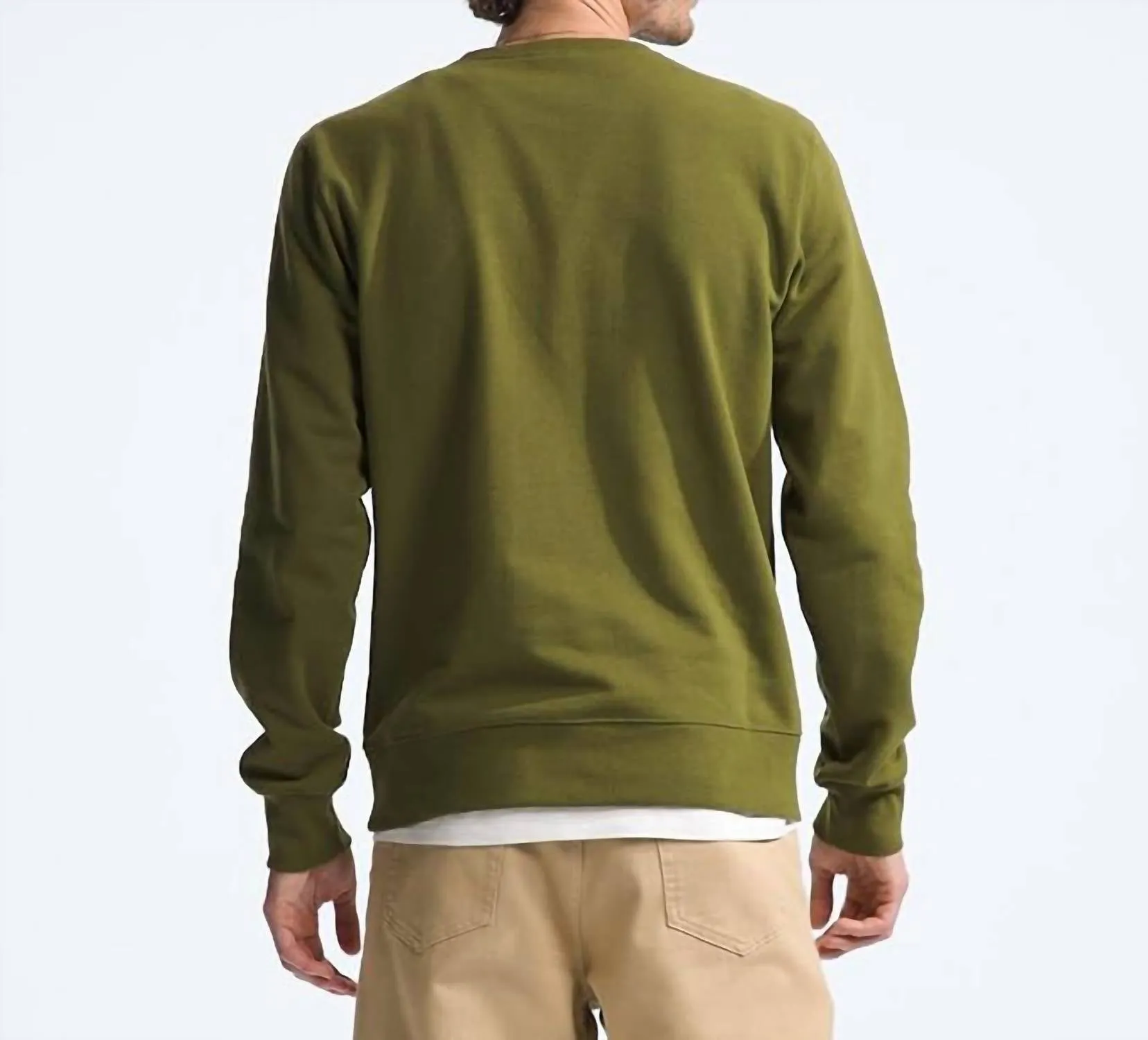 Heritage Patch Crew Sweatshirt In Forest Olive ecco Shoes