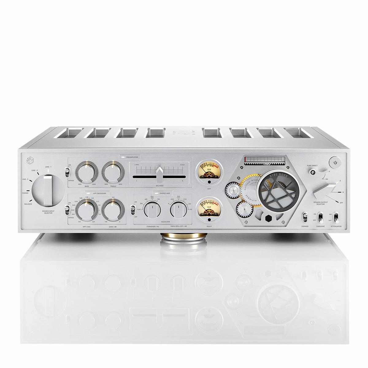HiFi Rose RA180 Reference Integrated Amplifier with Phono Input hi-fi volume knob,hi-fi remote control system,hi-fi smart amplifier