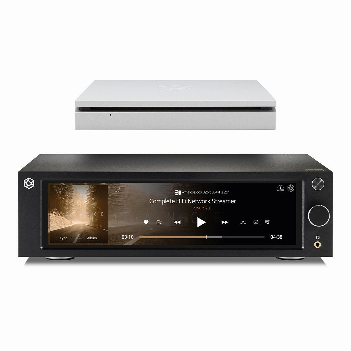HiFi Rose RS250A Wireless Network Streamer with Built-In ESS DAC (Black) with RSA780 Reference CD Drive and Ripper CD player,Compact Disc Player,CD Transport