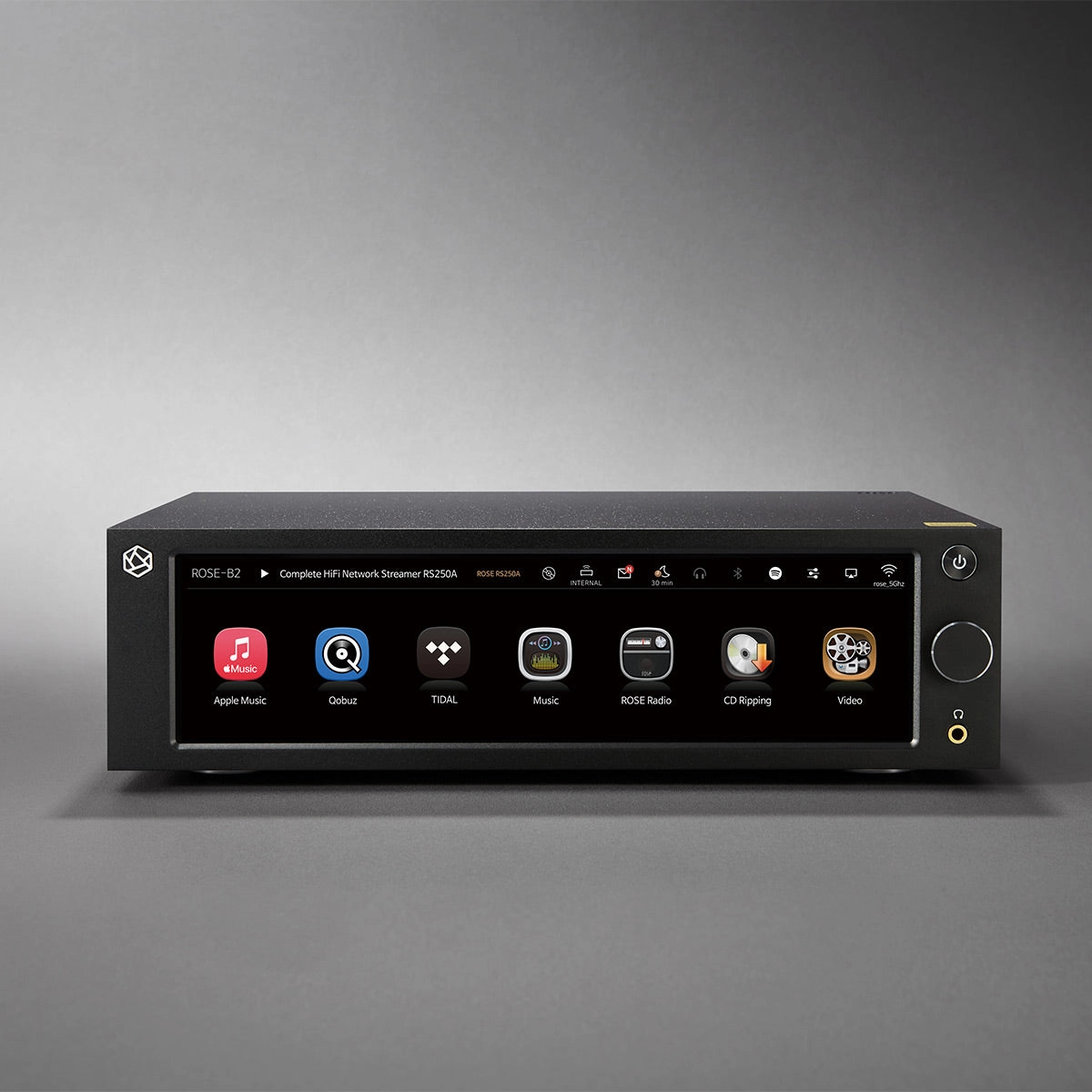 HiFi Rose RS250A Wireless Network Streamer with Built-In ESS DAC (Black) with RSA780 Reference CD Drive and Ripper