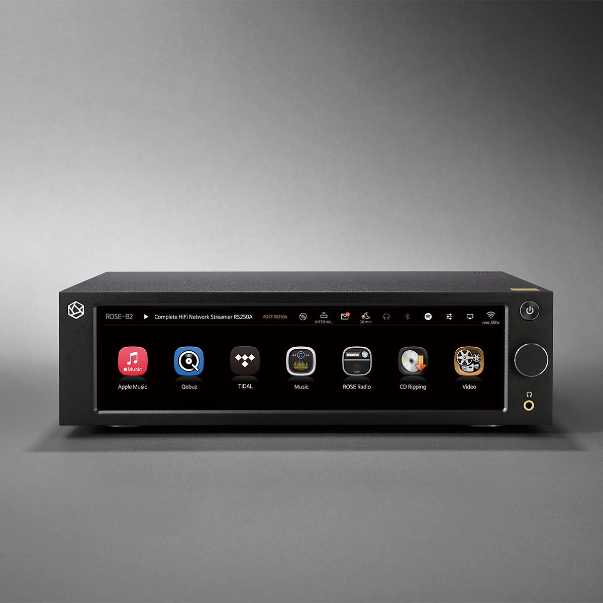 HiFi Rose RS250A Wireless Network Streamer with Built-In ESS DAC (Black) with RSA780 Reference CD Drive and Ripper