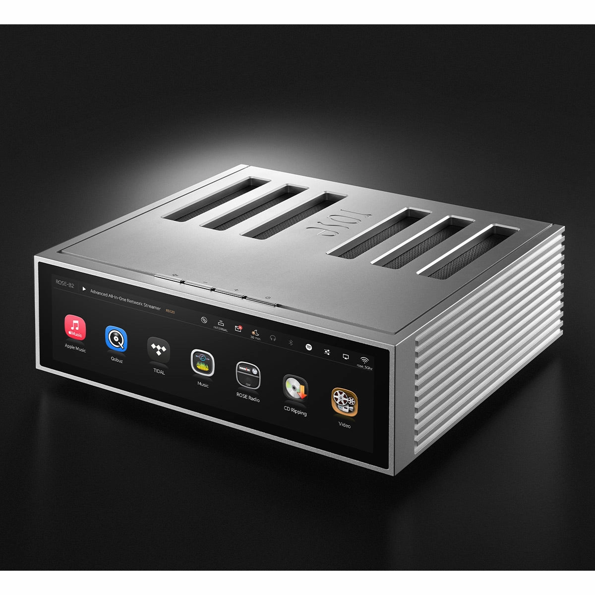 HiFi Rose RS520 Wireless Network Streamer & Integrated Amplifier with Built-In ESS Sabre DAC (Silver) with RSA780 Reference CD Drive and Ripper