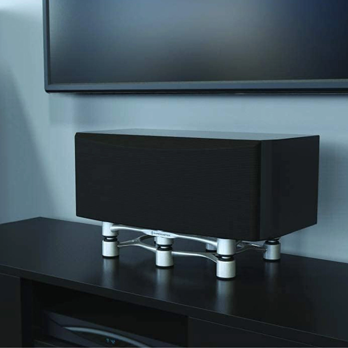 IsoAcoustics Aperta 300 Speaker Isolation Stand - Each (Silver)