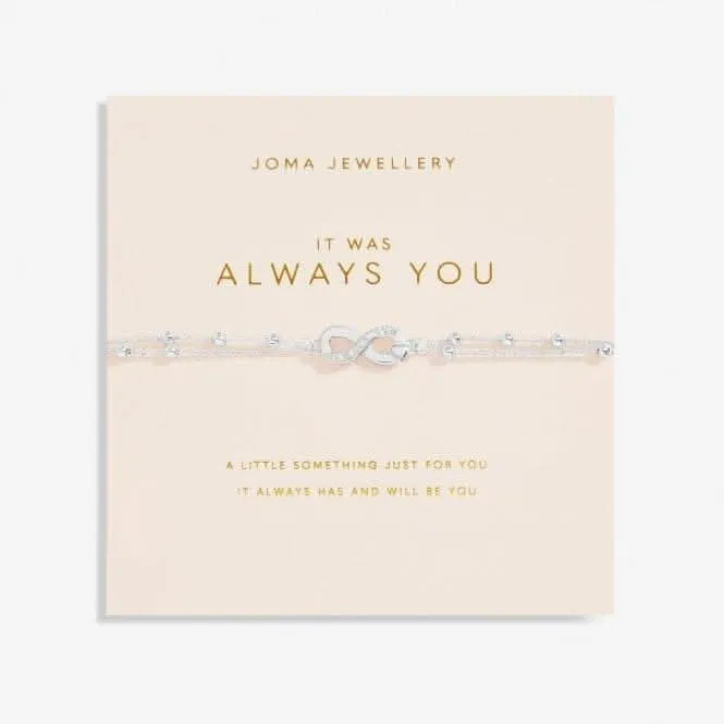 It Was Always You Silver Plated 18cm   3cm Bracelet 6738 Joma Jewellery