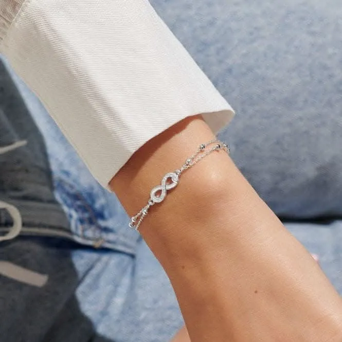 It Was Always You Silver Plated 18cm   3cm Bracelet 6738 Joma Jewellery