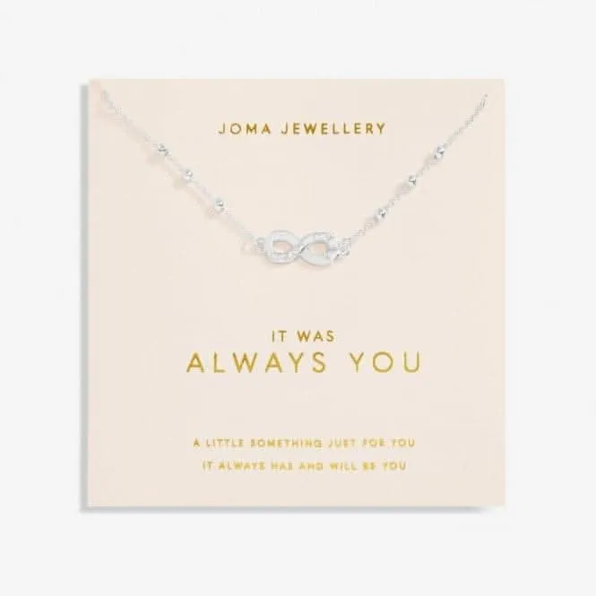 It Was Always You Silver Plated 46cm   5cm Necklace 6739 Joma Jewellery