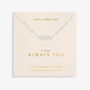 It Was Always You Silver Plated 46cm   5cm Necklace 6739 Joma Jewellery