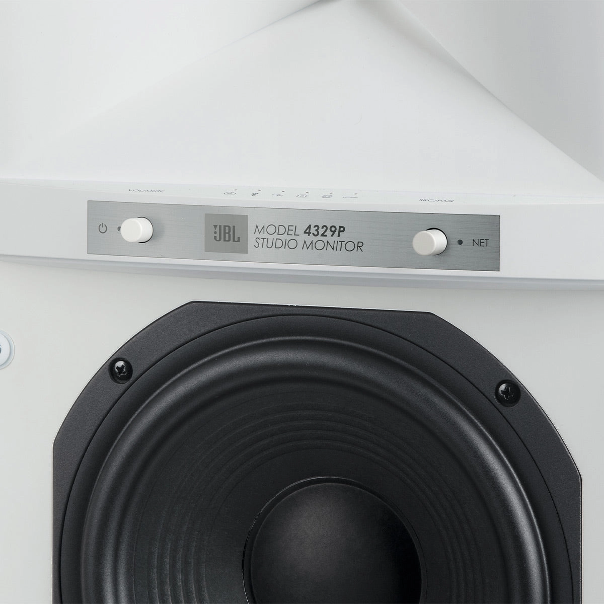 JBL 4329P Studio Monitor Powered Loudspeaker System (White)