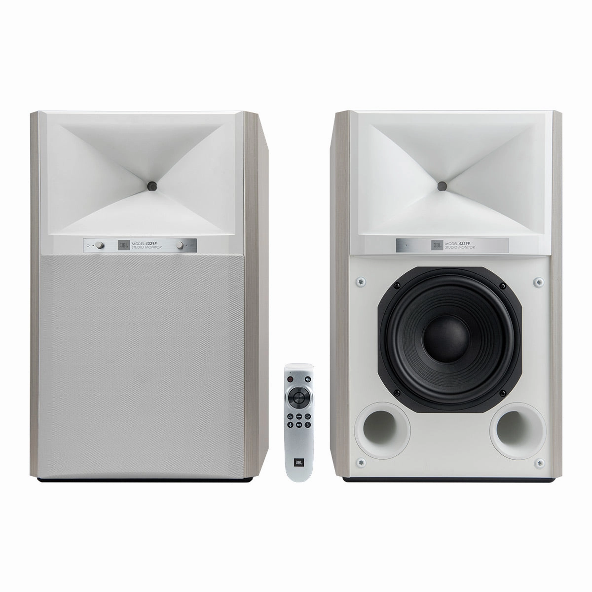 JBL 4329P Studio Monitor Powered Loudspeaker System (White)