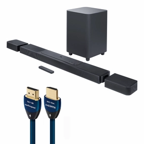 JBL BAR 1300 11.1.4 Soundbar with 12 in. Wireless Subwoofer Detachable Rear Speakers and AudioQuest Sky 3m HDMI Cable Soundbars,TV Sound Systems,Bar Speakers