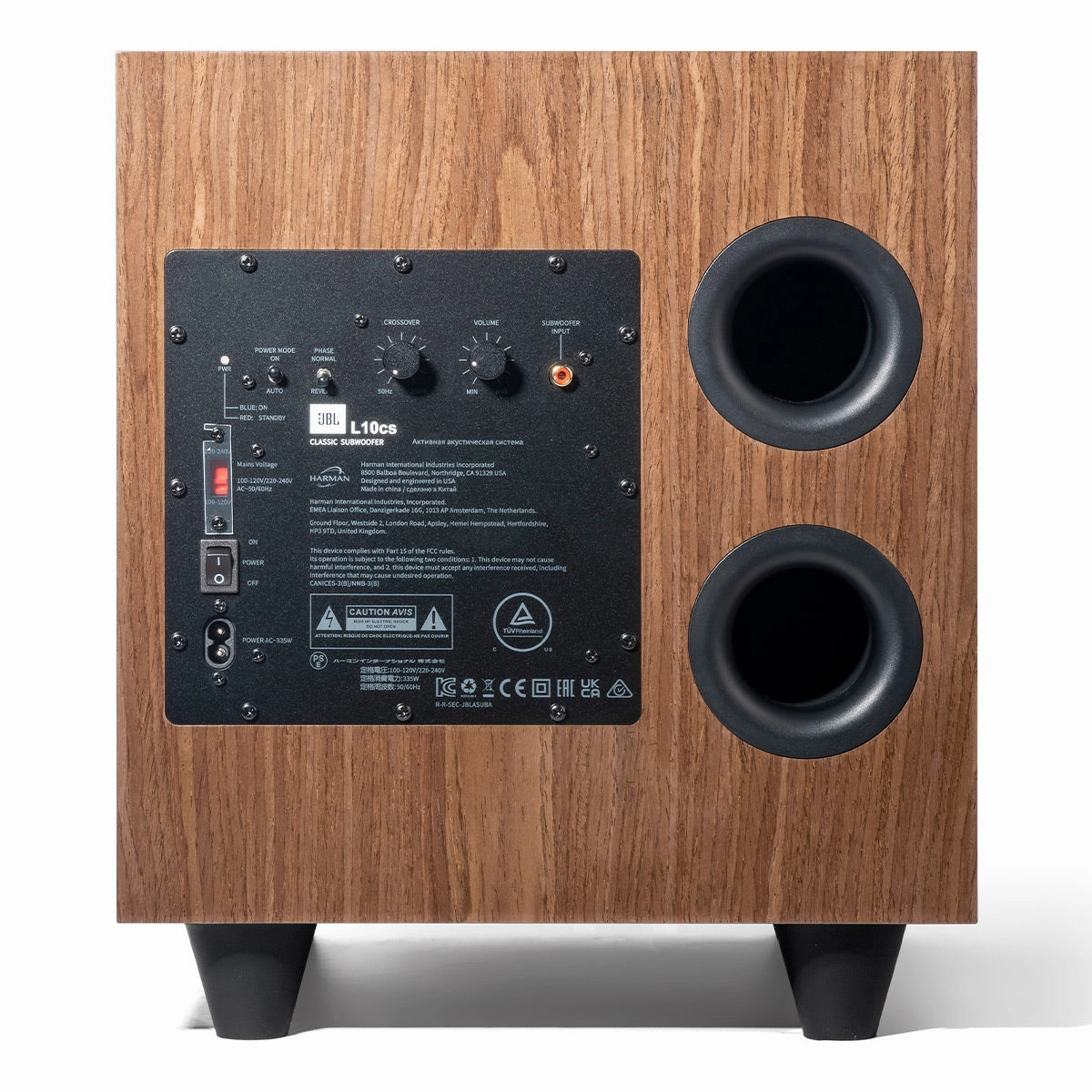 JBL L10cs 10 Inch Down Firing Subwoofer (Walnut)