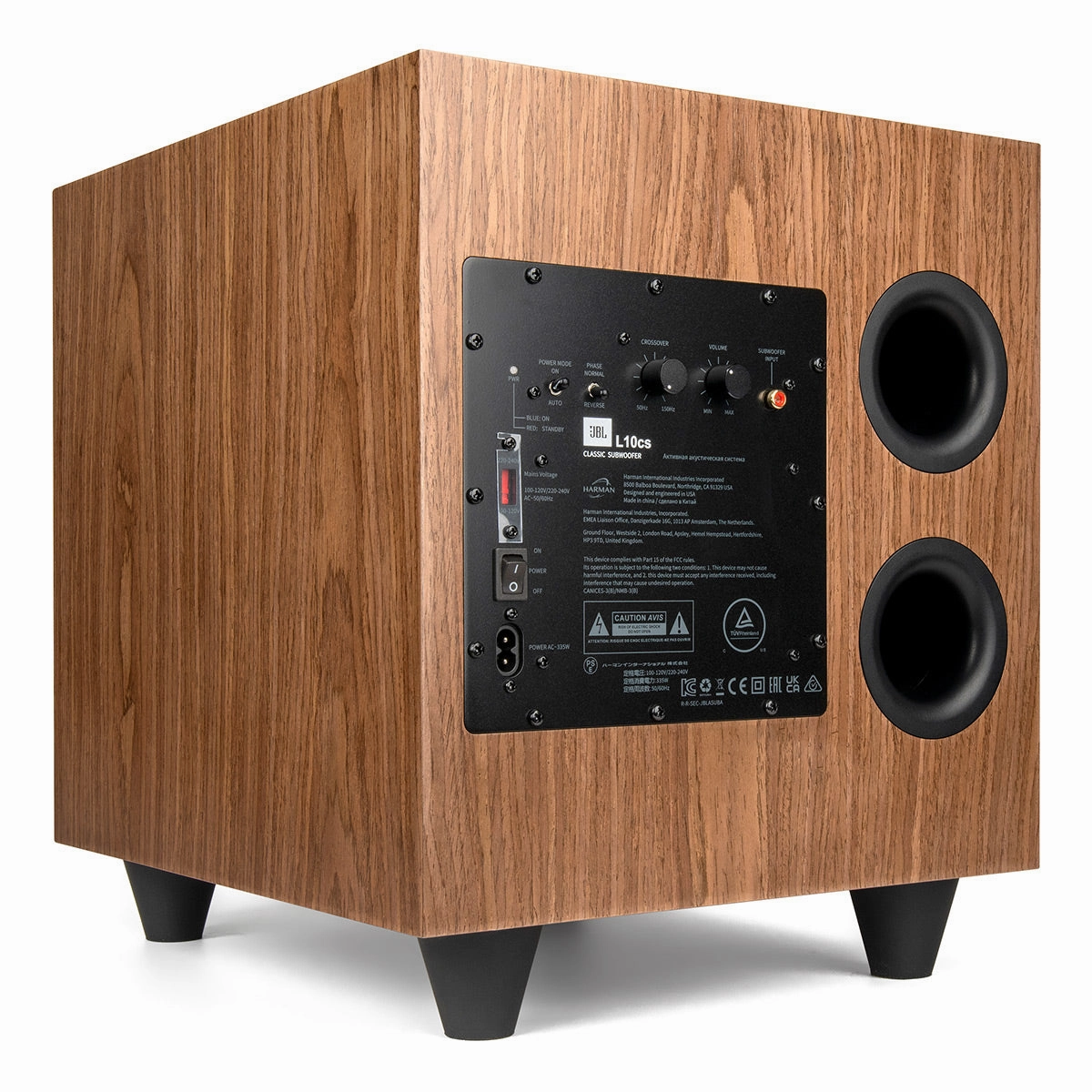 JBL L10cs 10 Inch Down Firing Subwoofer (Walnut)