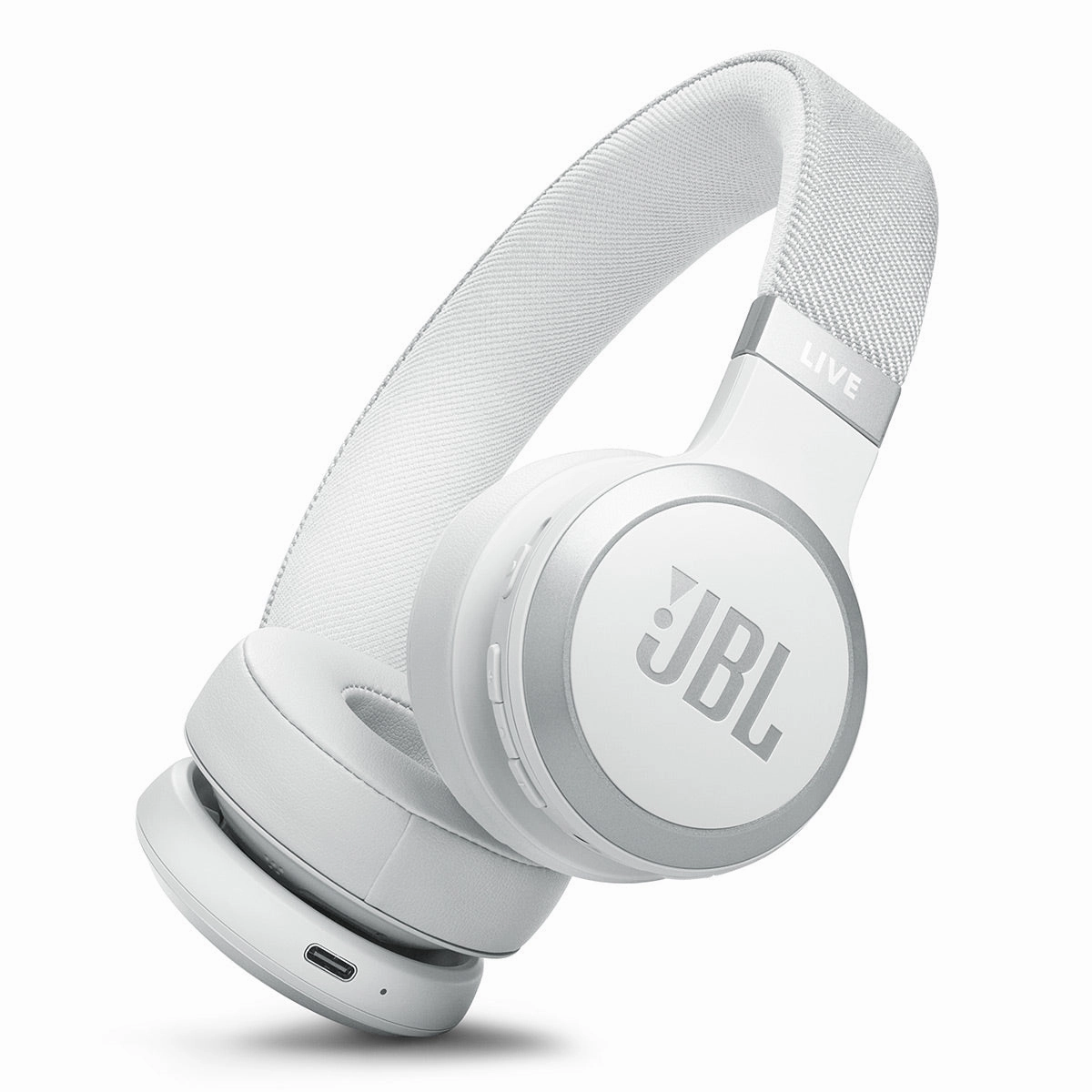 JBL Live 670NC Wireless On-Ear Adaptive Noise Cancelling Headphones (White) Noise cancelling,ANC Headphones,Silence Technology