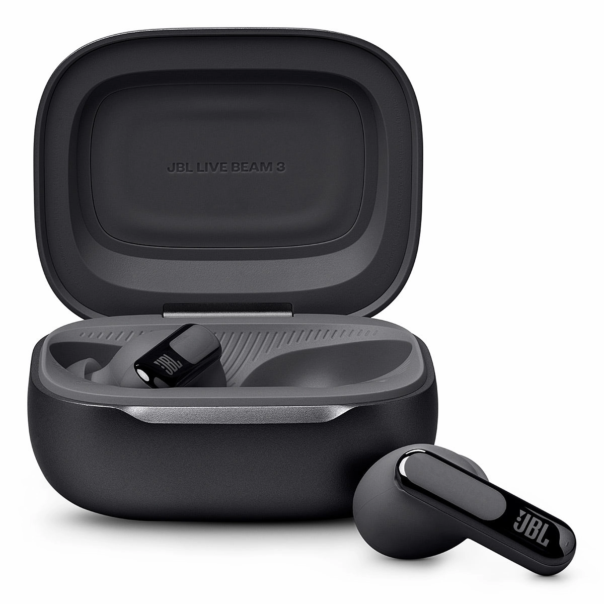 JBL Live Beam 3 True Wireless Noise Cancelling Earbud Bundle with gSport Case (Black)