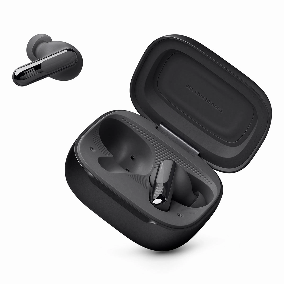 JBL Live Beam 3 True Wireless Noise Cancelling Earbud Bundle with gSport Case (Black)