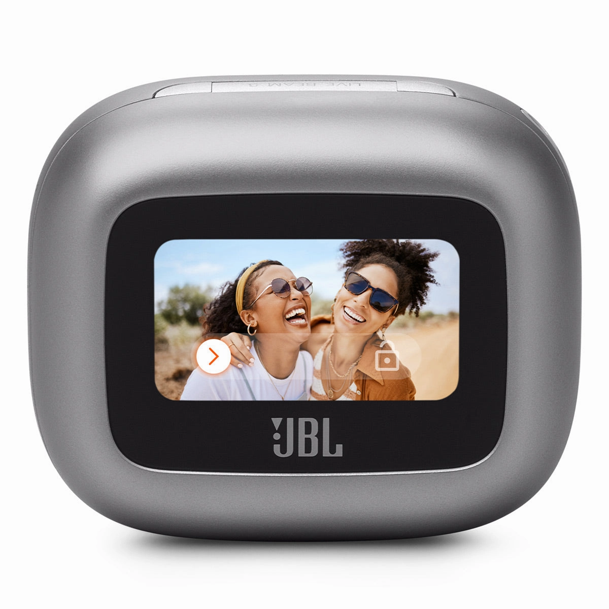 JBL Live Beam 3 True Wireless Noise Cancelling Earbud Bundle with gSport Case (Silver)