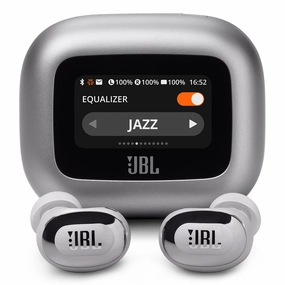 JBL Live Buds 3 Noise-Cancelling Earbuds with Smart Case (Silver) Earbuds & In ear Headphones,In-ear Monitors,IEMs