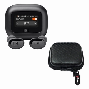 JBL Live Buds 3 True Wireless Noise Cancelling Earbud Bundle with gSport Case (Black) Earbuds & In ear Headphones,In-ear Monitors,IEMs