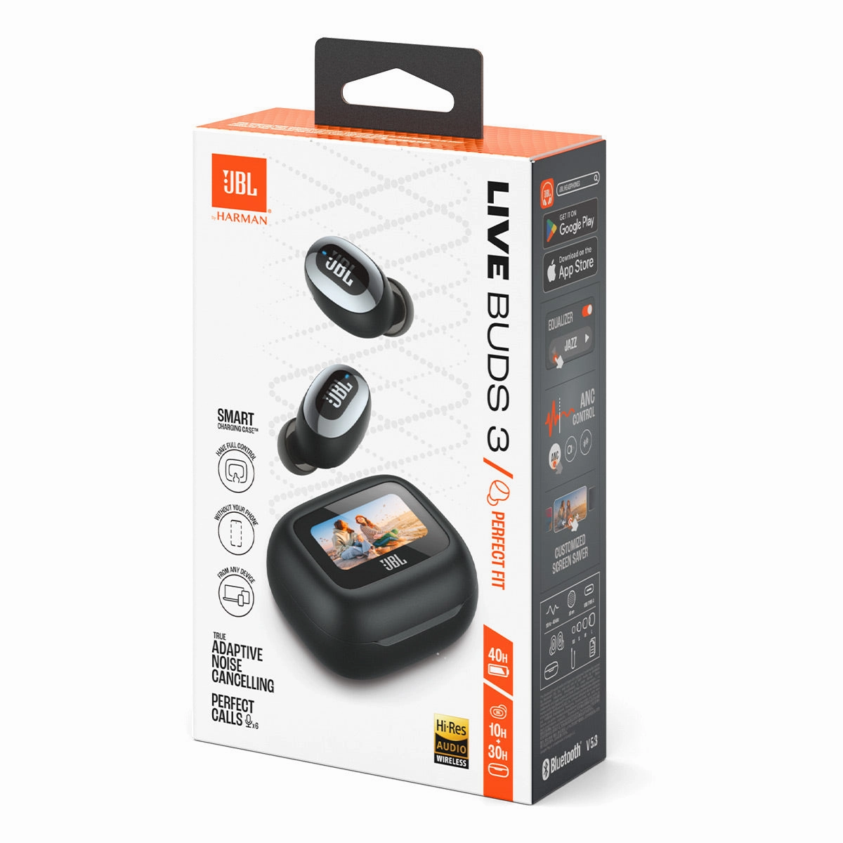 JBL Live Buds 3 True Wireless Noise Cancelling Earbud Bundle with gSport Case (Black)