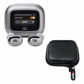 JBL Live Buds 3 True Wireless Noise Cancelling Earbud Bundle with gSport Case (Silver) Earbuds & In ear Headphones,In-ear Monitors,IEMs