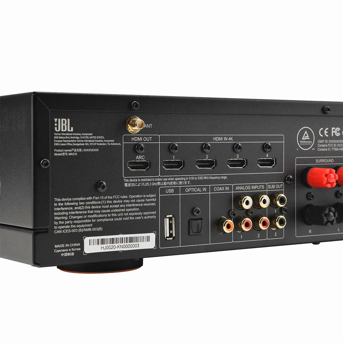 JBL MA310 5.2-Channel 4K Receiver (White)