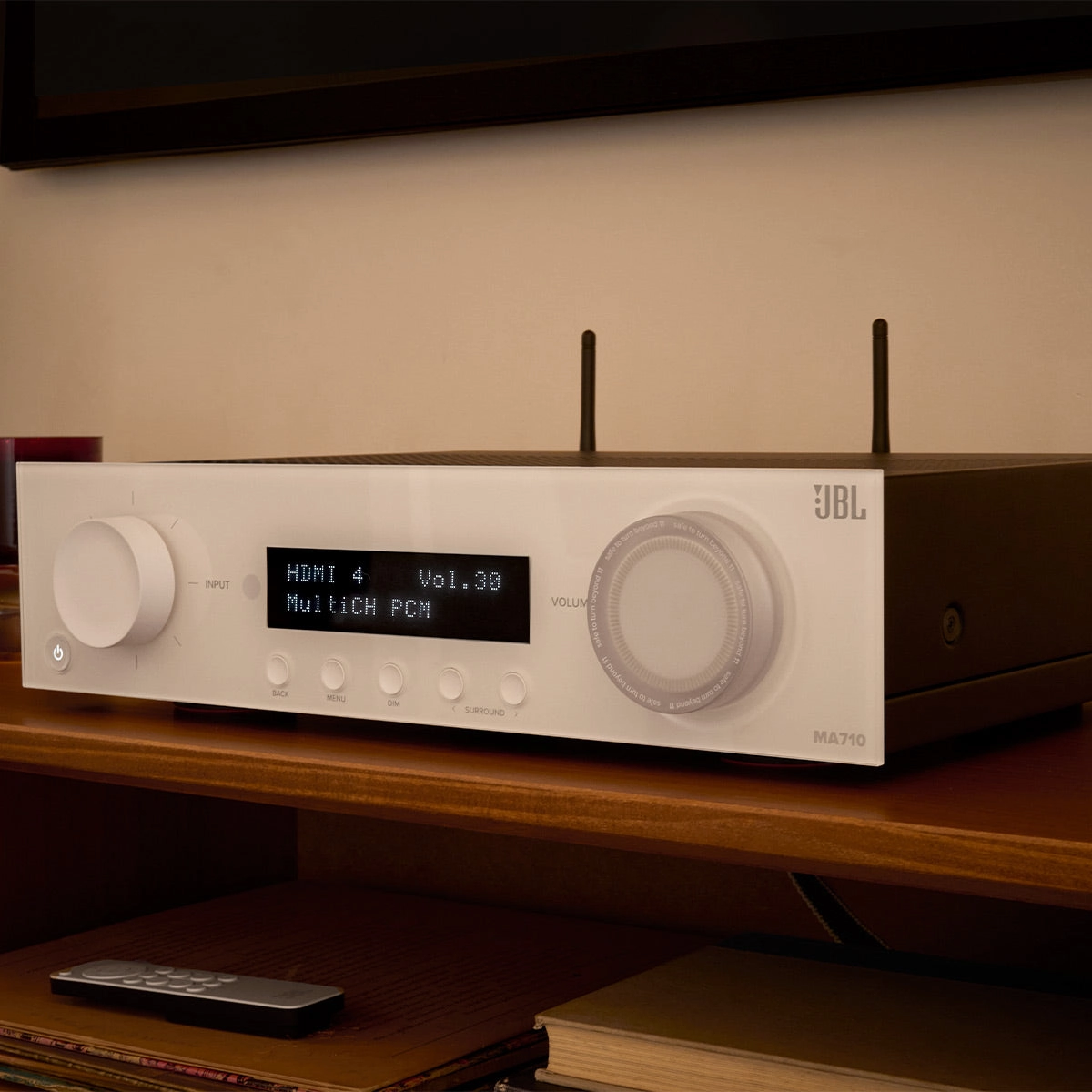 JBL MA710 7.2-Channel 8K AV Receiver (White)