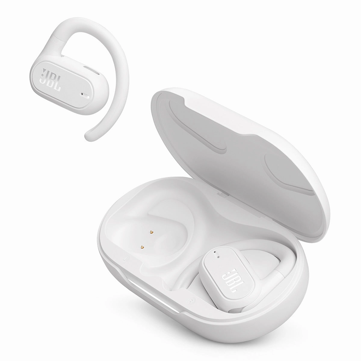 JBL Soundgear Sense Hybrid Open-Ear Headphones with Detachable Neckband (White)