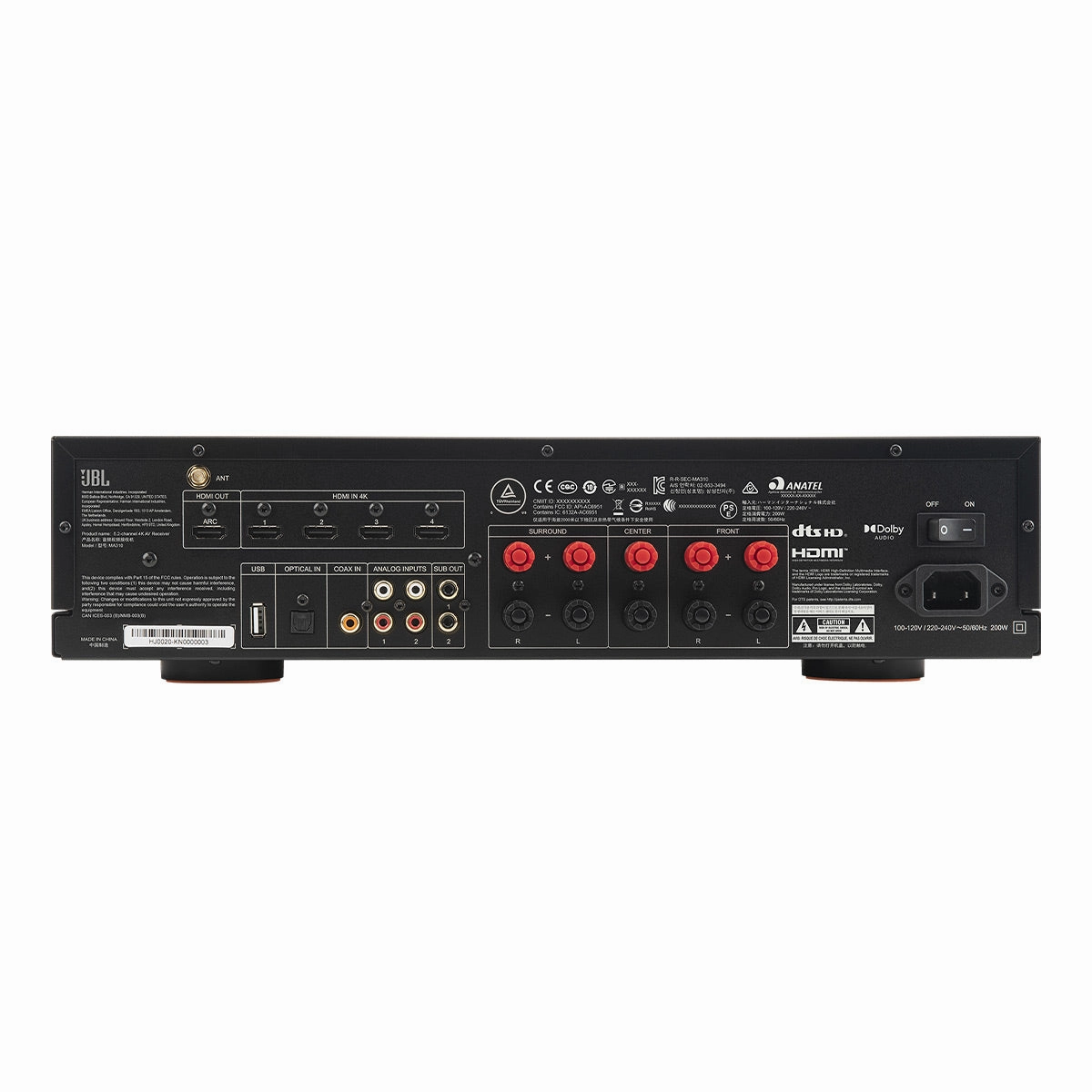 JBL Stage 2.1 Home Theater System with 10 in Sub and 60 Watts/Channel Receiver (Black)