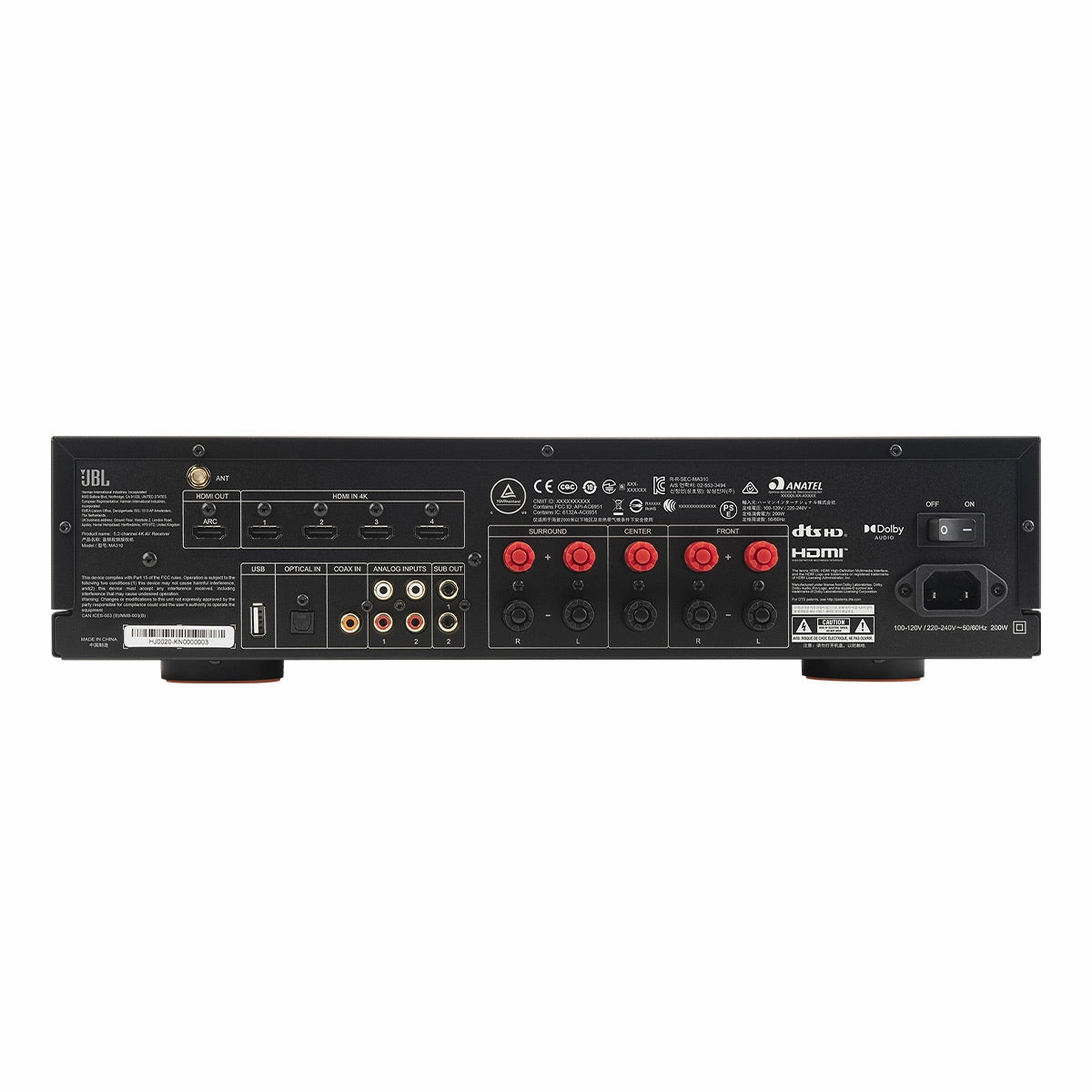 JBL Stage 2.1 Home Theater System with 10 in Sub and 60 Watts/Channel Receiver (Black)