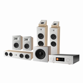 JBL Stage 5.1.2 Home Theater System with 12 in Sub and 125 Watts/Channel Receiver (White) hi-fi volume knob,hi-fi remote control system,hi-fi smart amplifier