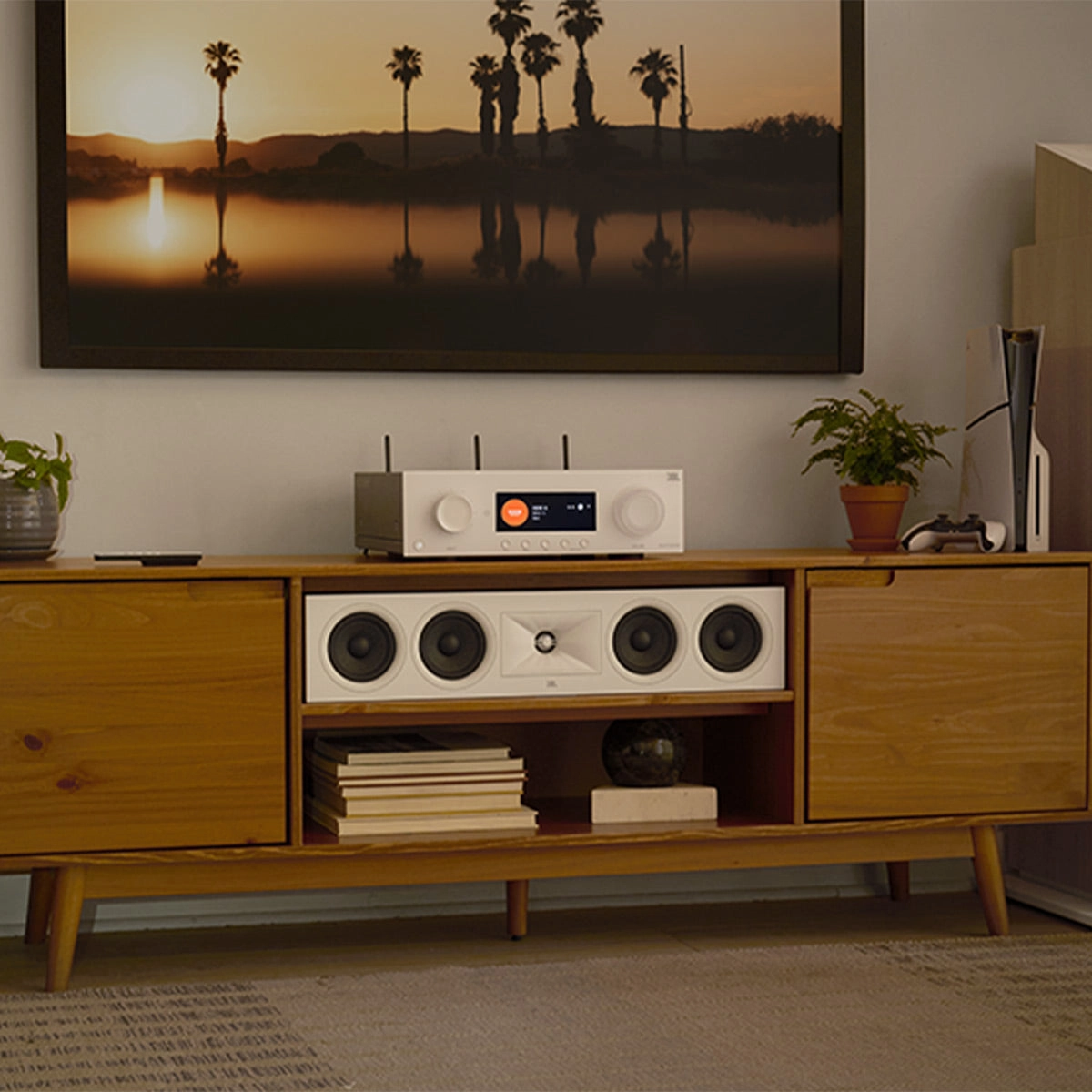 JBL Stage 5.1.2 Home Theater System with 12 in Sub and 125 Watts/Channel Receiver (White)